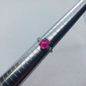 2.6ct 5A "Hot" Pink Tourmaline Ring In Sterling Silver